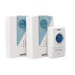 Wireless Digital Doorbell with 38 Tune Melodies - Mainly White