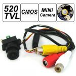  520 TV Lines MC495 1/3 Inch CMOS Image Sensor Mini Covert Color CCTV Surveillance Camera,Spy Security Camera System, 3.6mm F2.0/90 Degrees View Angle Lens, Support Video Output, for Hidden Video Surveillance