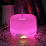 Aroma Diffuser 300ML Aroma Essential Oil Diffuser Ultrasonic Aromatherapy Machine Air Humidifier Moistener Atomizer with 4 Timer Settings and 7 Colors RGB Gradient Light, Large Capacity Persistent Version (Multicolor)