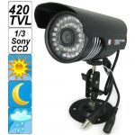  Black Housing 420 TVL 1/3 Sony CCD Colorful Night Vision Indoor / Outdoor Bullet CCTV Security Camera, 36PCS IR LEDs Video Surveillance System Camera Support 30m View Distance, IP66 Waterproof Level