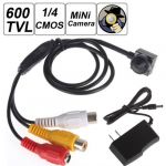mini 600tvl 1 / 4 hd sensor 500 mega pixel smallest cone pinhole spy video camera with 3.7mm camera lens tv standard with 5v 1a power adapter mini 600tvl 1 / 4 hd sensor 500 mega pixel smallest cone pinhole spy video camera with 3.7mm camera lens tv standard with 5v 1a power adapter