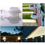  New Hot Sale 3 LED Solar Powered Fence Gutter Light Outdoor Garden Wall Lobby Pathway Lamp Solar Panel Home Decor