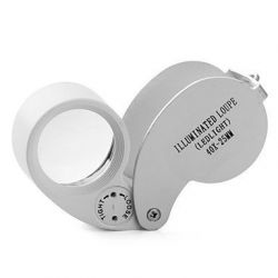 40X 25mm Jewellers lens Loupe Eye Magnifier with LED
