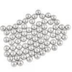 Silver Tone 4mm Bearing Steel Balls Bicycle Bike Spare Parts 100 Pcs