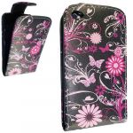 FOR APPLE IPOD TOUCH 4 4TH GEN STYLISH PINK BUTTERFLY PRINT LEATHER FLIP CASE COVER POUCH