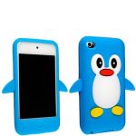 BLUE COLOUR CUTE PENGUIN SILICONE PROTECTION CASE COVER FOR APPLE IPOD TOUCH 4 4TH GEN