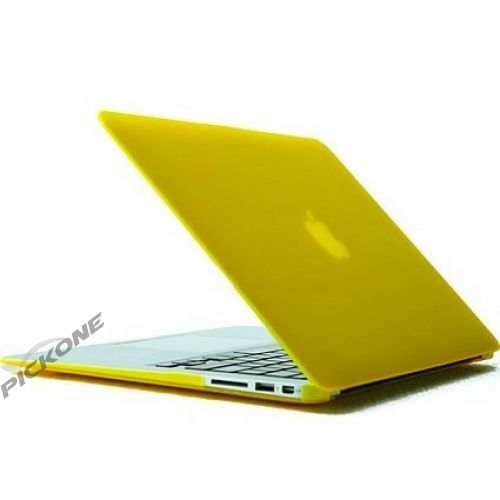 Yellow Hard Cover Rubberized Case Protector compatible for Apple MacBook Air 13.3