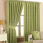Willow Green Pencil Pleat Curtains-168cm x 183cm
