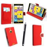 FOR NOKIA LUMIA 1520 RED AND WHITE BOOK PU LEATHER MAGNETIC FLIP CASE SKIN COVER POUCH + STYLUS BY {TM} FOR NOKIA LUMIA 1520 RED AND WHITE BOOK PU LEATHER MAGNETIC FLIP CASE SKIN COVER POUCH + STYLUS BY {TM}