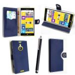 FOR NOKIA LUMIA 1520 BLUE AND WHITE BOOK PU LEATHER MAGNETIC FLIP CASE SKIN COVER POUCH + STYLUS BY {TM} FOR NOKIA LUMIA 1520 BLUE AND WHITE BOOK PU LEATHER MAGNETIC FLIP CASE SKIN COVER POUCH + STYLUS BY {TM}