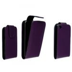FOR APPLE IPOD TOUCH 4 4TH GEN STYLISH SMOOTH PURPLE LEATHER FLIP CASE COVER POUCH