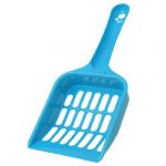 Water & Wood Plastic Pet Kitten Cat Litter Tray Scoop, Blue