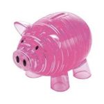 PicknBuy® 3D Crystal Puzzle Pink Piggy Bank Jigsaw Puzzle IQ Toy Model Decoration