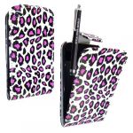 FOR APPLE IPOD TOUCH 4 4TH GEN BLACK PINK LEOPARD PU LEATHER FLIP PROTECTION CASE COVER + FREE STYLUS