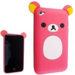 FOR APPLE IPOD TOUCH 4 4TH GEN STYLISH PINK COLOUR CARTOON SHAPE SILICONE CASE COVER