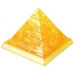 3D Crystal Puzzle Yellow Pyramid Jigsaw Puzzle IQ Toy Model Decoration