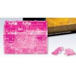 3D Crystal Puzzle Pink Treasure Box Jigsaw Puzzle IQ Toy Model Decoration