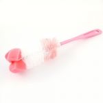 Water & Wood Pink White Plastic Grip Home Kitchen Bottle Cup Cleaning Brush Cleaner
