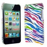 FOR APPLE TOUCH 4 4TH GEN STYLISH MULTI COLOUR ZEBRA PRINT HARD BACK PROTECTION CASE COVER