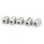 10A 1W2H 1 Way 2 Hole Ceramic Connector Porcelain Terminal Block 5pcs