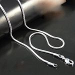 Christmas Gift,Hot Sell Silver Jewelry Snake Chain for Women Men Necklace 16inch-24inch (Silver, 24inch)