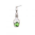 Fashion Necklace for Women,New Crystal Necklace Love Drift Bottles Best Gift for Women Girl (Green)