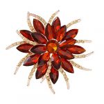 Brooch Pin,OuneedÂ® Crystal Flower Brooch Pin for Weeding Casual Use Jewelry Gift Decoration (Brown)