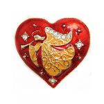 Brooch Pin,OuneedÂ® Crystal Christmas Retro Red Peach Diamond Brooch Pin for Women Men Costume Jewelry Gift Decoration
