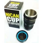 Camera Lens Cup / Coffee Mug stainless steel inner with lens hard cover lid 24-70mm Camera Lens Cup