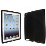 BLACK COLOUR SILICONE PROTECTION CASE COVER FOR APPLE IPAD 3