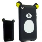 FOR APPLE IPOD TOUCH 4 4TH GEN STYLISH BLACK COLOUR CARTOON SHAPE SILICONE CASE COVER