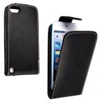 FOR APPLE IPOD TOUCH 5 5TH GEN BLACK COLOUR LEATHER FLIP CASE COVER POUCH