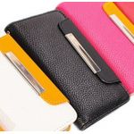PicknBuy® Wallet case use for Apple iPhone 5, Flip Case with strip and cleaning cloth -Black