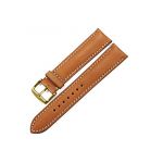 IStrap 21mm Genuine CalfSkin Leather Watch Straps Band Golden Spring Bar Buckle Replacement Clasp Super Soft Brown 21