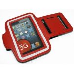 Mobile Armband use for Apple iPhone 5 also compatible iPhone 3G 3GS 4 4S / iPod touch / Blackberry Bold Curve Storm and more related size mobile or mp3 music player (Red Colour)