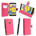 FOR NOKIA LUMIA 1520 PINK AND WHITE BOOK PU LEATHER MAGNETIC FLIP CASE SKIN COVER POUCH + STYLUS BY STYLEYOURMOBILE {TM} FOR NOKIA LUMIA 1520 PINK AND WHITE BOOK PU LEATHER MAGNETIC FLIP CASE SKIN COVER POUCH + STYLUS BY STYLEYOURMOBILE {TM}