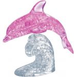 Picknbuy® 3d crystal puzzle pink dolphin jigsaw puzzle iq toy model decoration