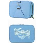Large-capacity travel or cosmetic bag hanging outdoor for traveller wash storage bag using oxford cloth mertial -blue