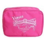 Large-capacity Travel or Cosmetic bag hanging outdoor for traveller wash storage bag using Oxford cloth mertial -Rasberry