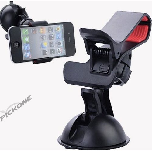 windshield Car Holder using 360-Degree Swivel Multi-direction for iPhone/Mobile Phone/MP4/PDA - Black