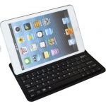 iPad Mini Ultra Slim Wireless Bluetooth Keyboard Aluminum Keyboard Case Cover/ Stand - Black