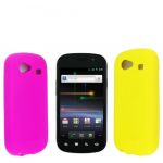 YELLOW + PINK COLOUR SILICONE PROTECTION CASE COVER FOR SAMSUNG GOOGLE NEXUS S i9020
