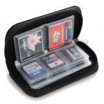 Black 22 slots Pouch Holder For Micro Memory SD SDHC MMC CF Card Case