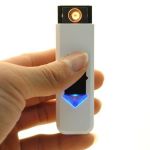 USB Electronic Rechargeable Flameless Cigarette Lighter White