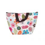 Lunch Box Bag Tote Insulated Cooler Carry Bag for Travel Picnic - Floral Pattern