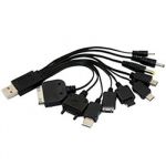 10 in 1 Universal USB Charger Cable For iPod / iPhone / PSP / Camera / Nokia / HTC / LG / Samsung / BlackBerry