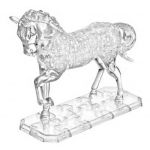 PicknBuy® 3D Crystal Puzzle Transparent White Horse Jigsaw Puzzle IQ Toy Model Decoration