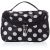 Leegoal Black Zipper Cosmetic Bag Toiletry Bag Make-up Bag Hand Case Bag with Dot Patterns