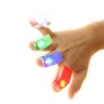 8xColor LED Party Bright Finger Lights Ring Glow Torch (8x)
