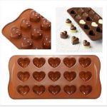 Heart-shape Silicone Ice Chocolate Cake Jelly Candy Mould Mini Tray Pan Cube (Heart-shape)